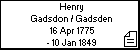 Henry Gadsdon / Gadsden