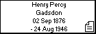 Henry Percy Gadsdon
