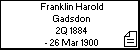 Franklin Harold Gadsdon