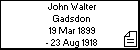 John Walter Gadsdon