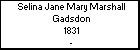 Selina Jane Mary Marshall Gadsdon