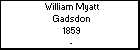 William Myatt Gadsdon