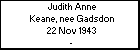 Judith Anne Keane, nee Gadsdon